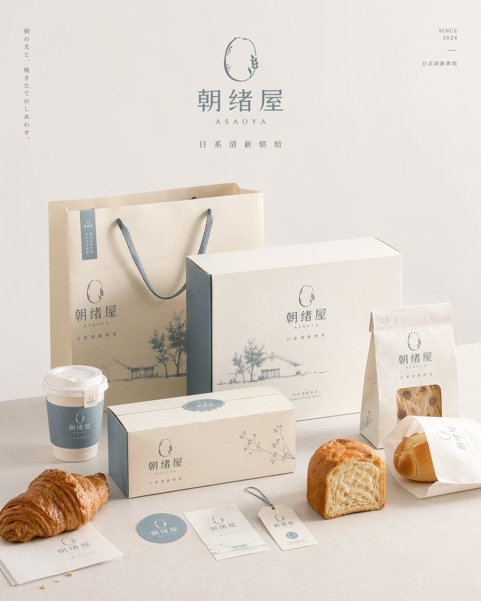 请为品牌[品牌名称]、类目为[品牌类目]创作一张高审美、高完成度的「品牌包装系统展示图」。这不是普通电商白底图，也... 3