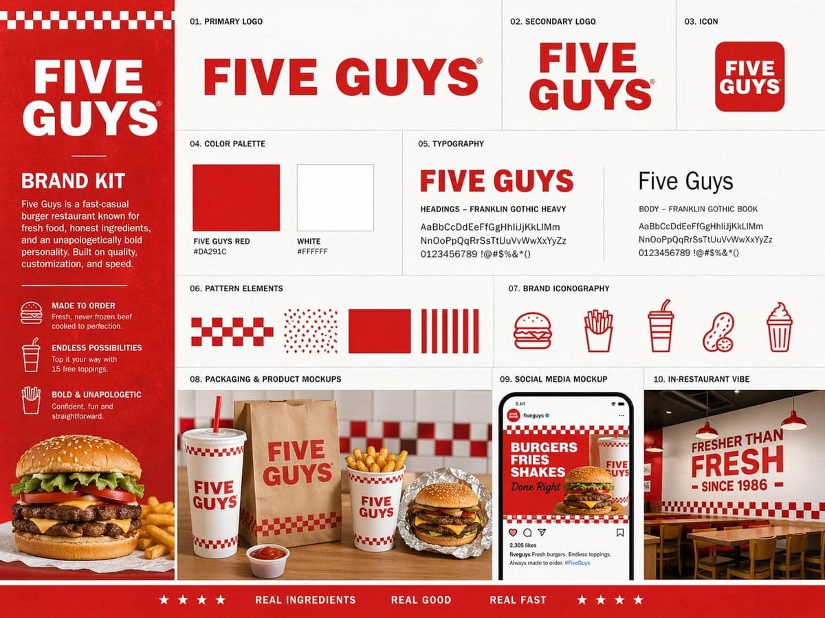 Create a premium brand kit board for [BRAND NAME], presen... 2