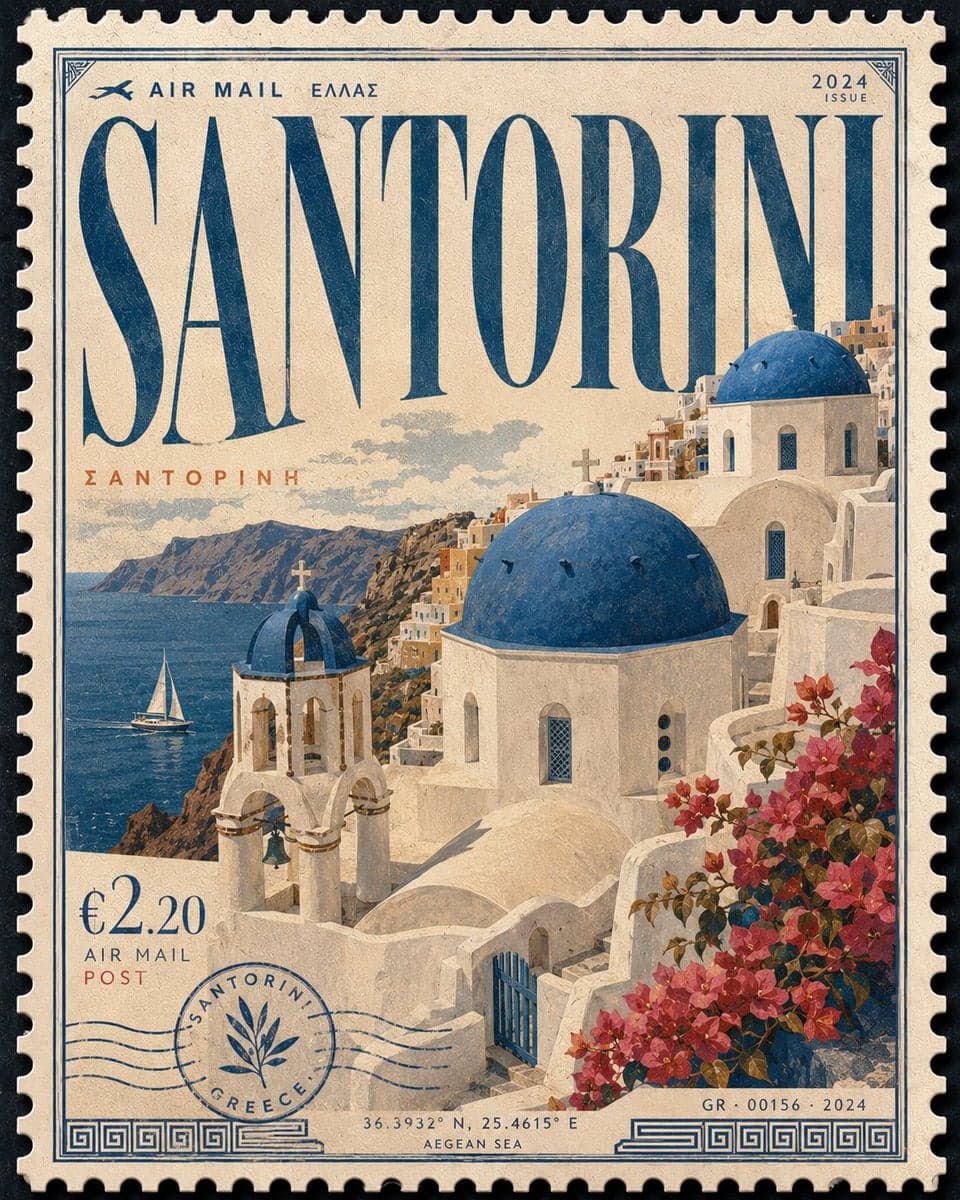 Design a premium 4:5 collectible postal-stamp poster for ... 3