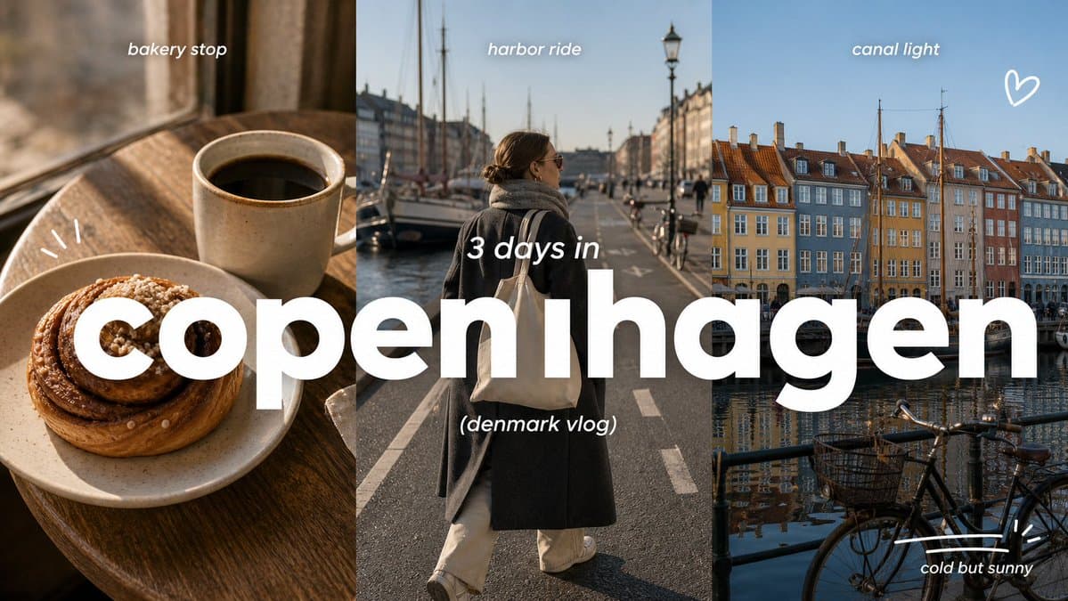 Create a 9:16 image in the "Clean Triptych Travel Vlog Th...