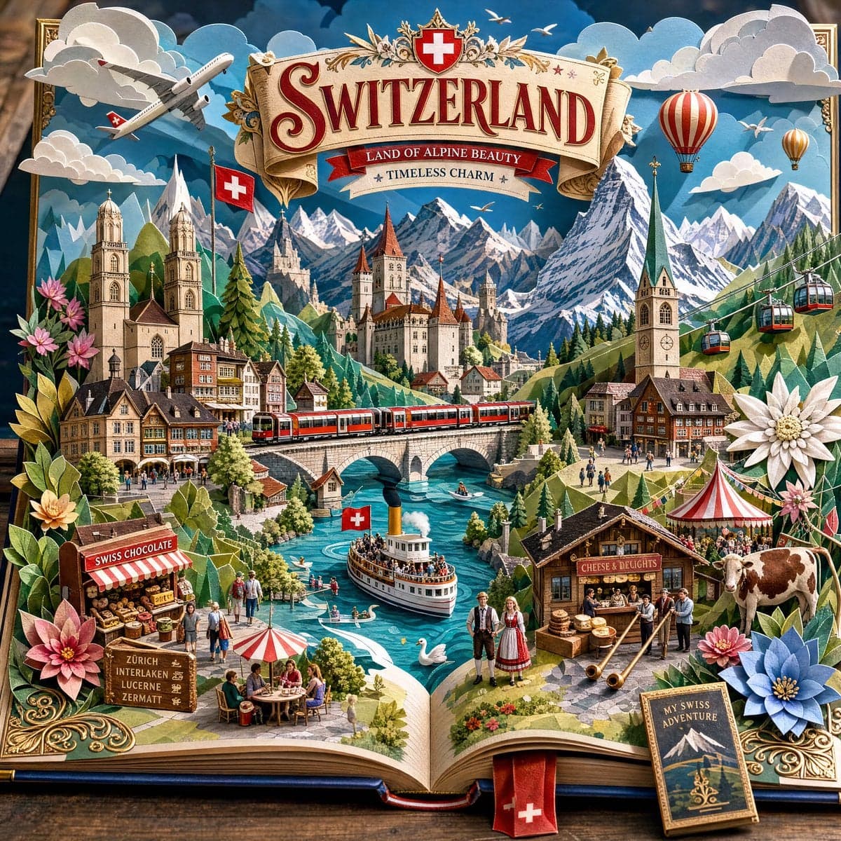 Create an ultra-detailed handcrafted 3D pop-up storybook ... 4