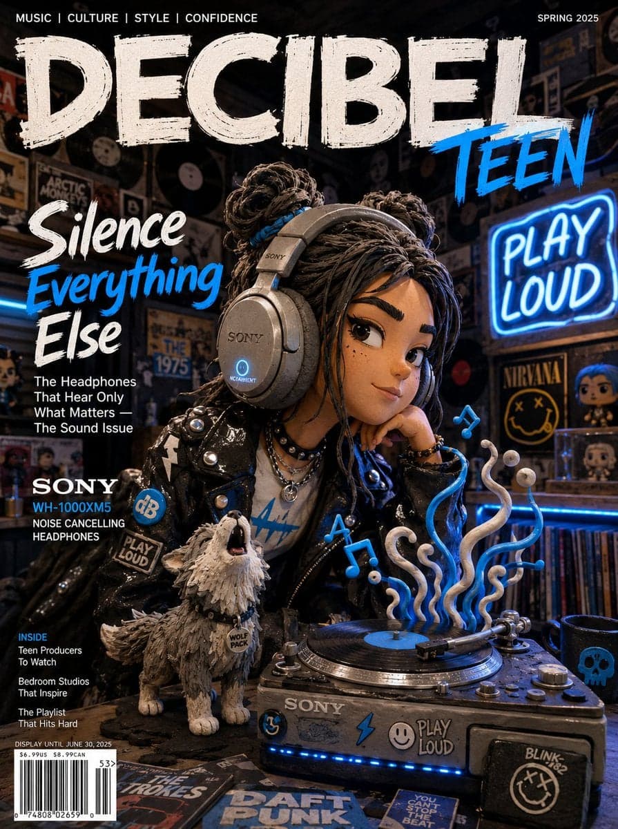 [SUBJECT]: A bold claymation teenage girl with clay space...