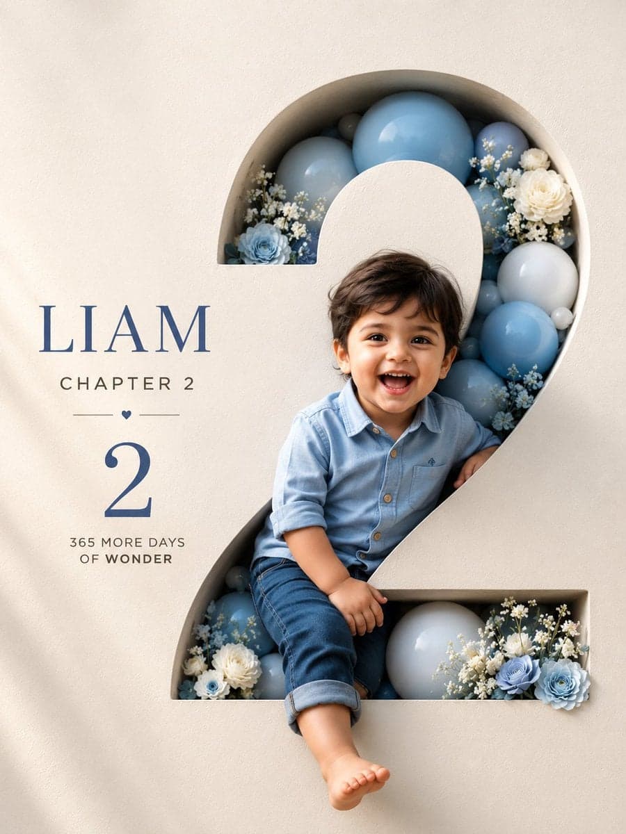 Professional luxury birthday poster, 3:4 portrait composi... 2