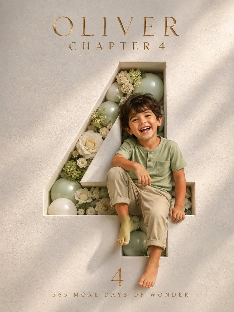 Professional luxury birthday poster, 3:4 portrait composi... 4